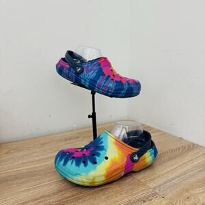 Crocs Classic Slip On Clogs Rainbow Tie Dye Women’s Size 8